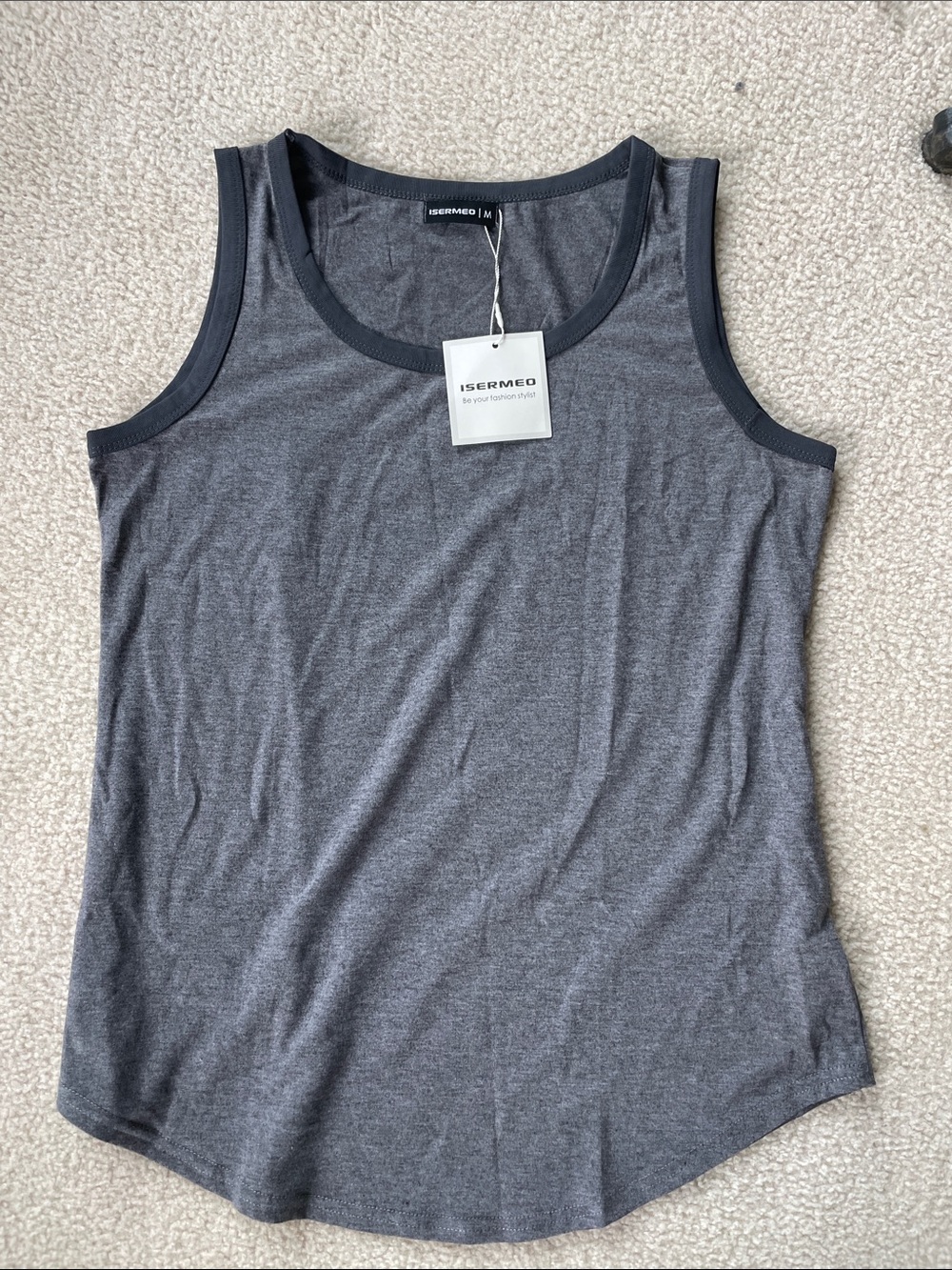 Women’s Gray Tank Top - Sleeveless Scoop Neck